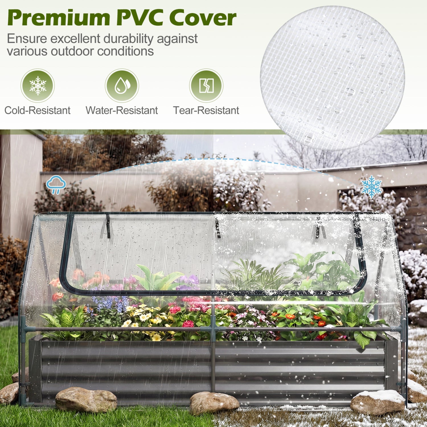 69 x 33 x 12 Inch Galvanized Raised Garden Bed, Black Raised Garden Beds at Gallery Canada