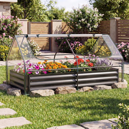 69 x 33 x 12 Inch Galvanized Raised Garden Bed, Black Raised Garden Beds at Gallery Canada