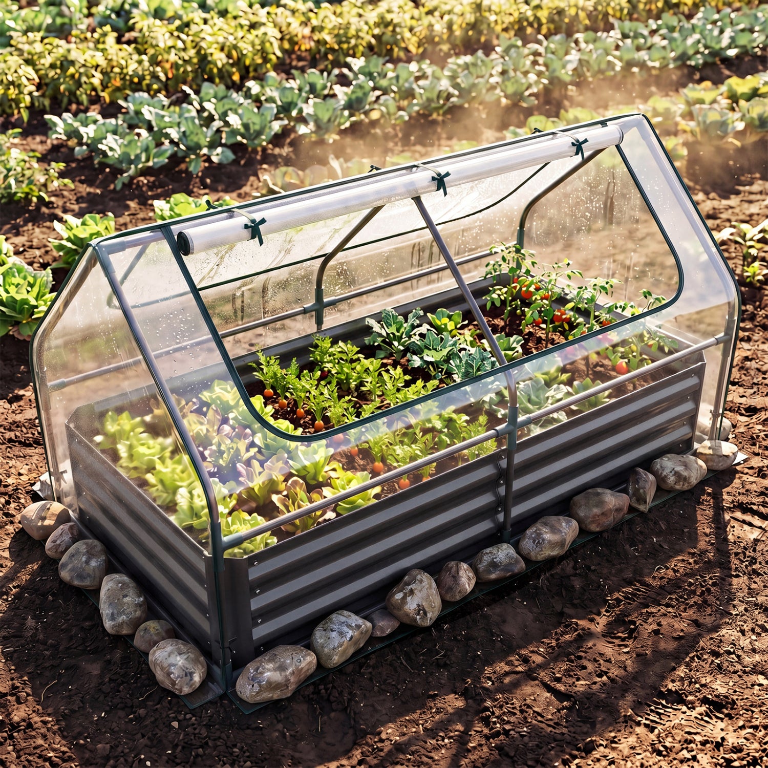 69 x 33 x 12 Inch Galvanized Raised Garden Bed, Black Raised Garden Beds at Gallery Canada