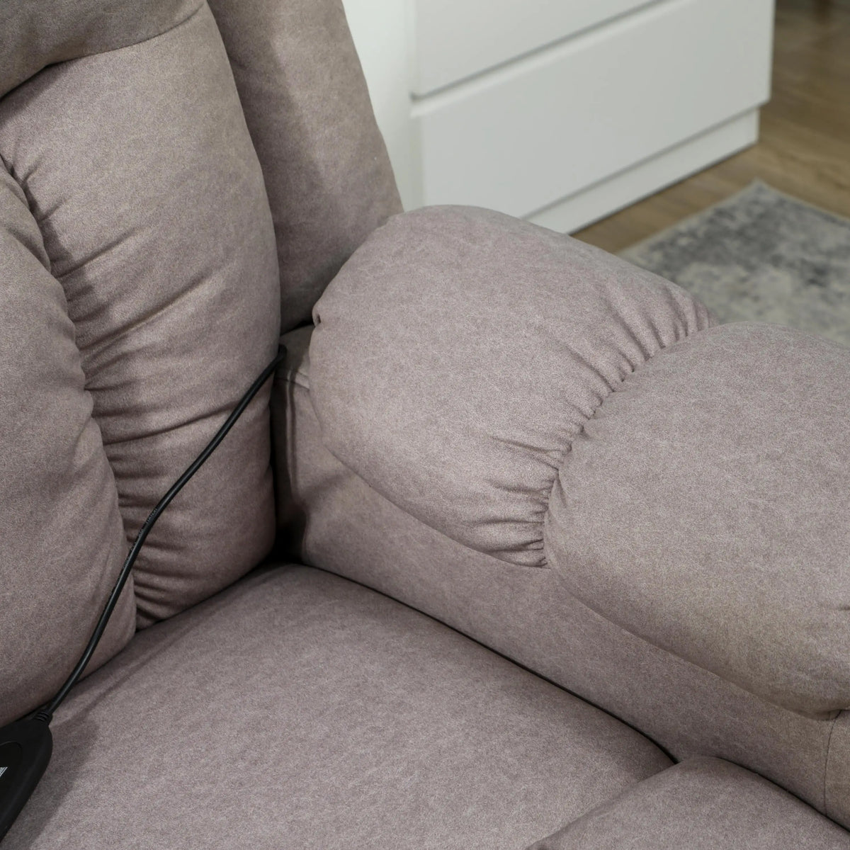Massage Recliner Chair, Power Recliner, 2 Memory Positions, Brown Single Sofas at Gallery Canada