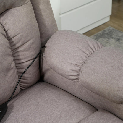 Massage Recliner Chair, Power Recliner, 2 Memory Positions, Brown Single Sofas at Gallery Canada