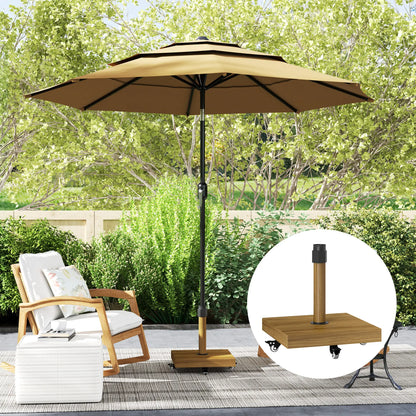 Heavy Duty Patio Umbrella Stand with Wheels, Outdoor Base Holder Umbrella Bases at Gallery Canada