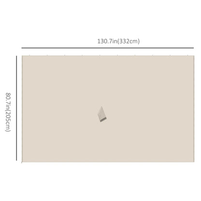 10' x 12' Gazebo Sidewall Set, 4 Panels, Hooks/C-Rings, Beige Gazebo Sidewalls at Gallery Canada