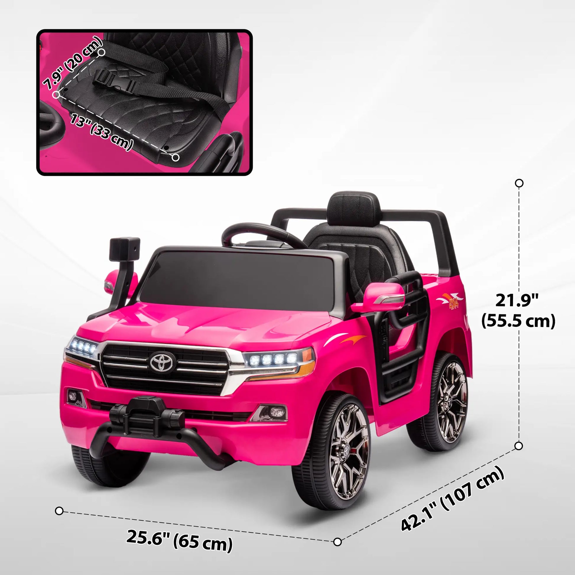 12V Licensed Kids Car, Remote Control, Four Wheel Spring Suspension, Pink Electric Toy Cars at Gallery Canada