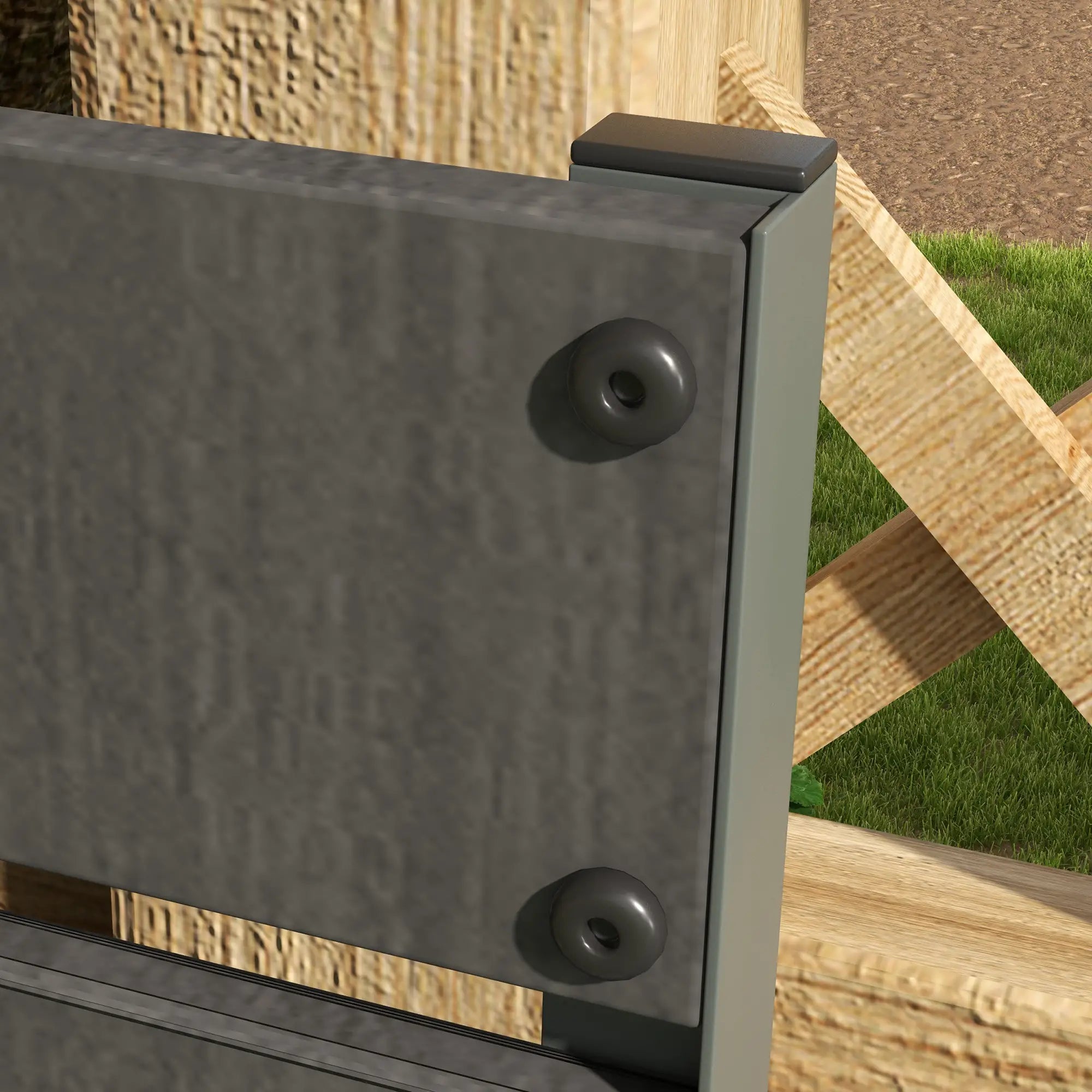 Trellis Planter, Raised Garden Bed, Dark Grey Wooden Planter Boxes at Gallery Canada