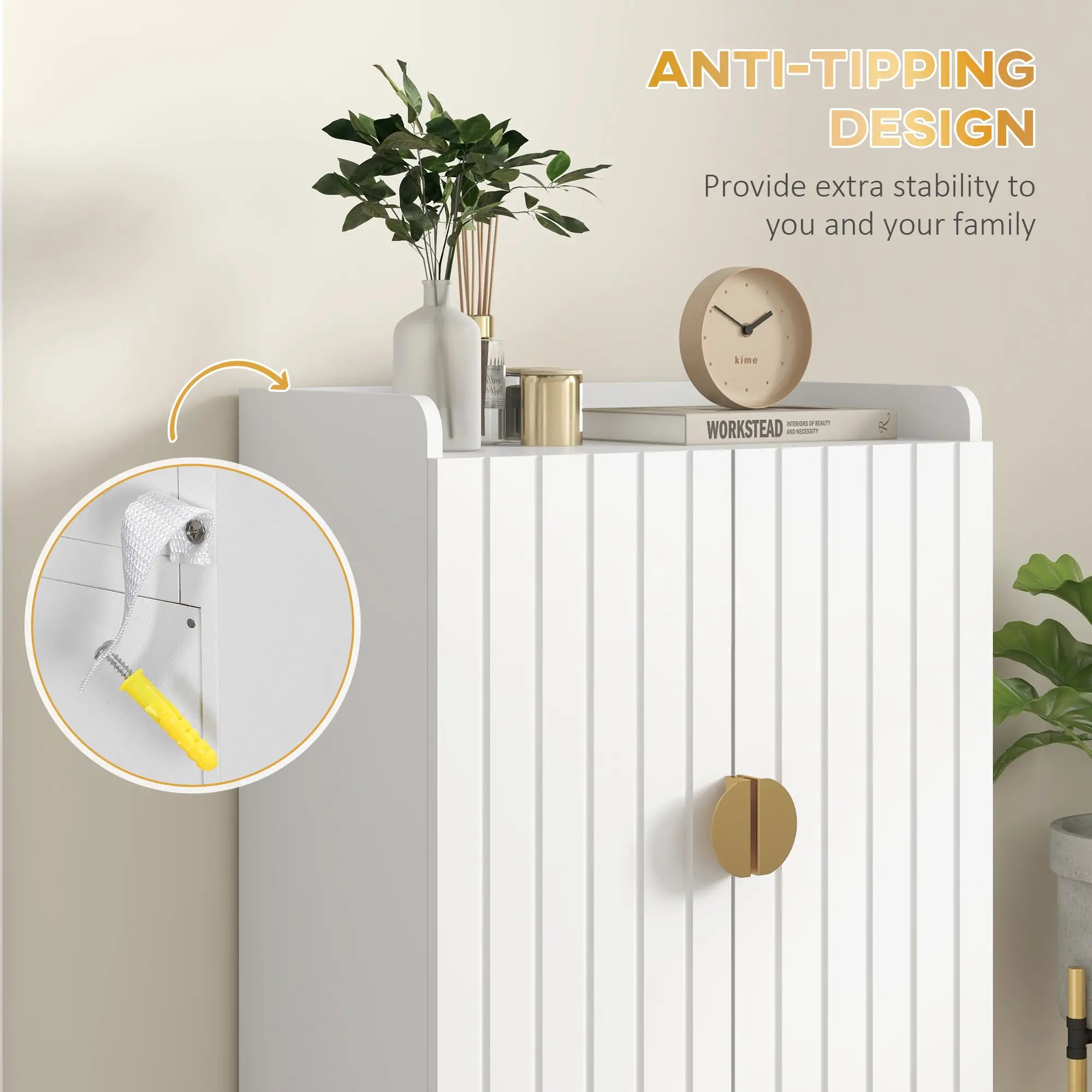 Narrow Shoe Storage Cabinet, Adjustable Shelves for 15 Pairs, White Shoe Storage Cabinets & Racks at Gallery Canada