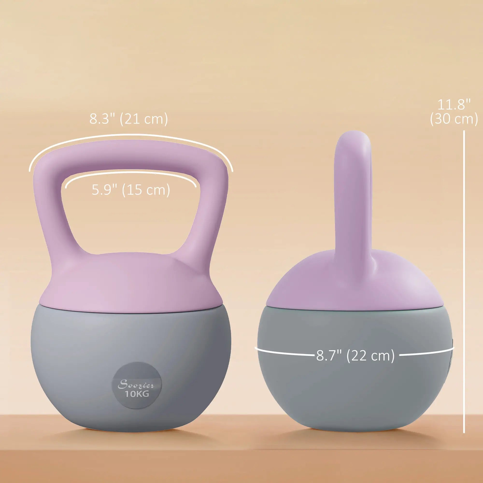 22 Lb Soft Sand Filled Kettlebell With Grip Handle, Purple Strength Training Equipment at Gallery Canada