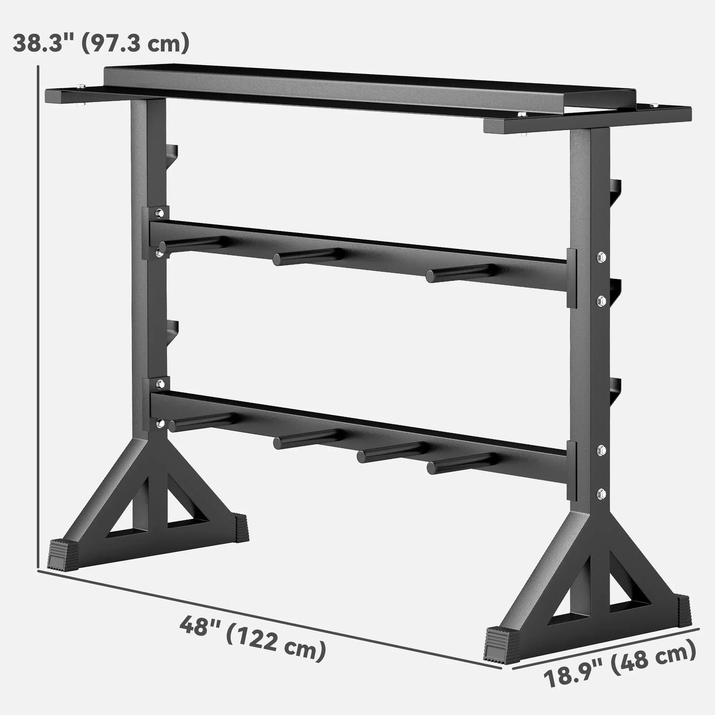 1100LBS Capacity Weight Rack, Plate and Dumbbell Rack, Home Gym Storage Benches Racks & Bars at Gallery Canada
