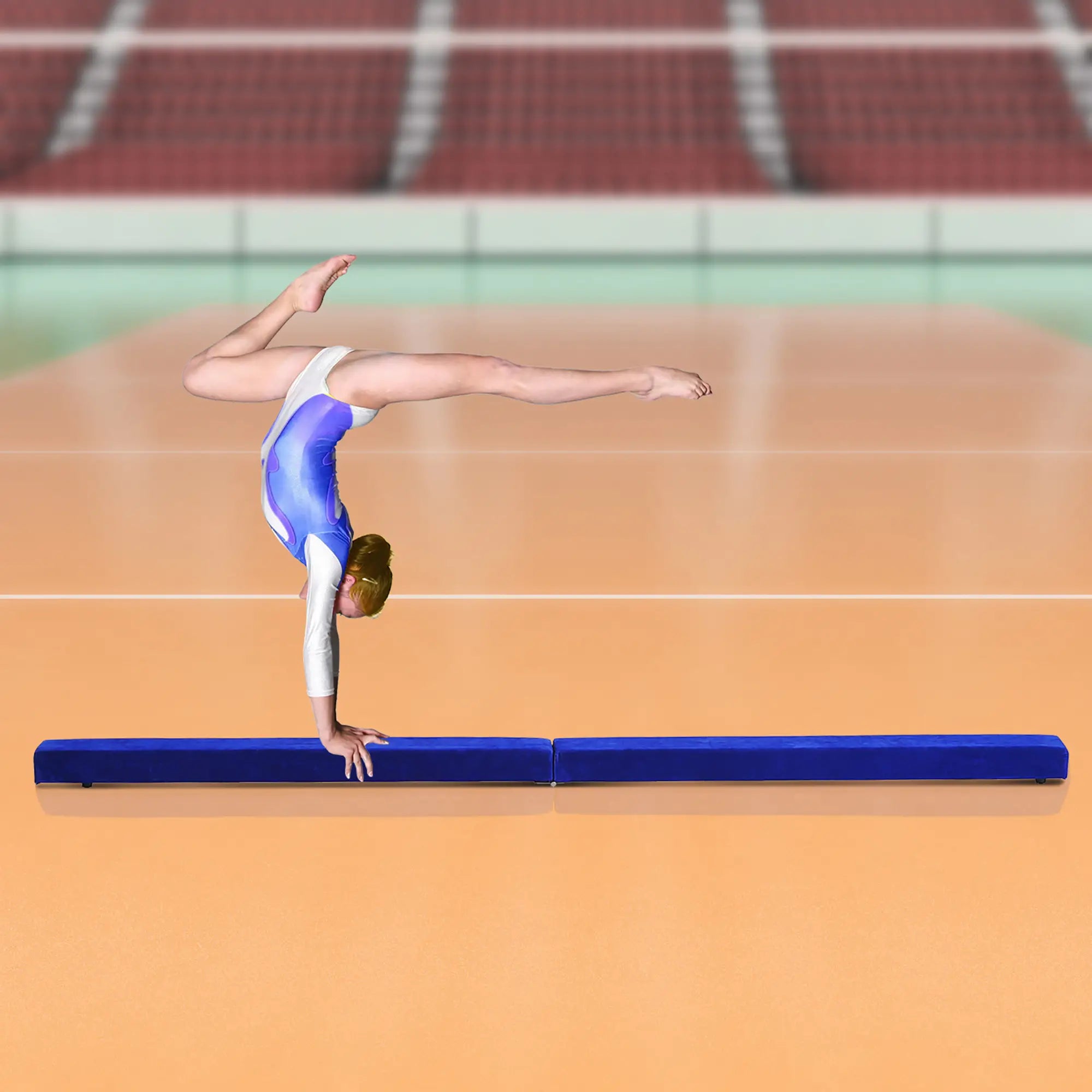 7ft Folding Balance Beam, Gymnastics Beam with Wood Core, Blue Gymnastics Mats at Gallery Canada