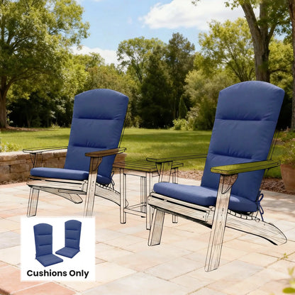 Patio Chair Cushion For Adirondack Chairs, Navy Blue Patio Chair Cushions at Gallery Canada