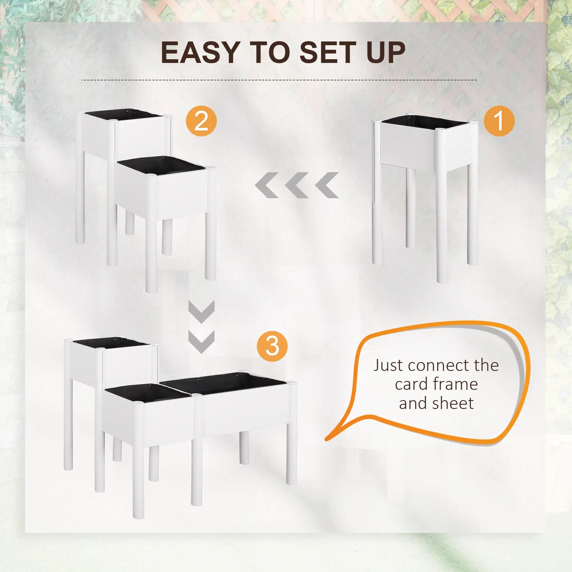 46'' x 34'' x 33'' Elevated Planter Box, DIY Wooden Raised Garden Bed with Liner Elevated Garden Beds at Gallery Canada