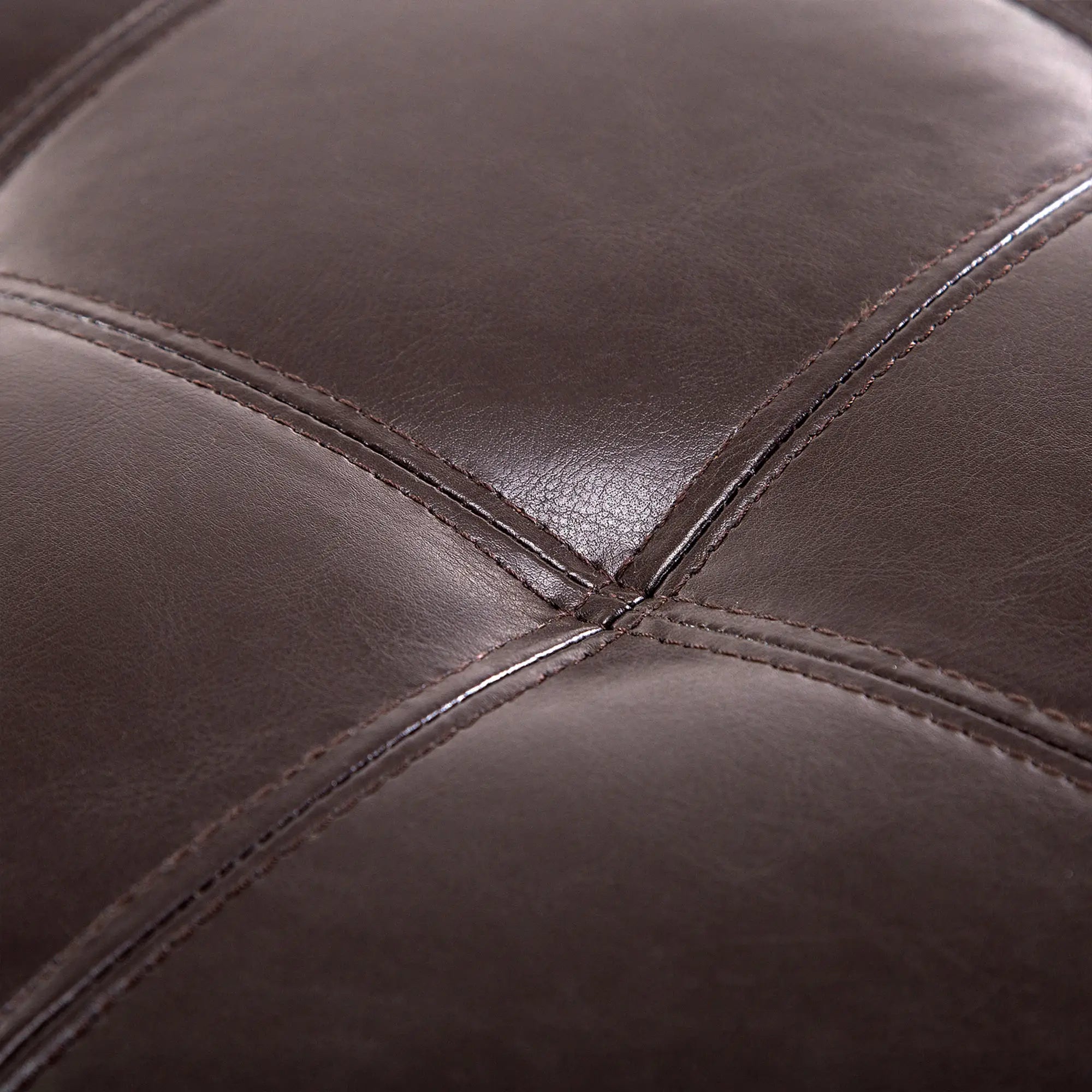 Storage Ottoman Bench, 51 Inches PU Leather, Solid Wood Legs, Brown Storage Ottomans & Benches at Gallery Canada