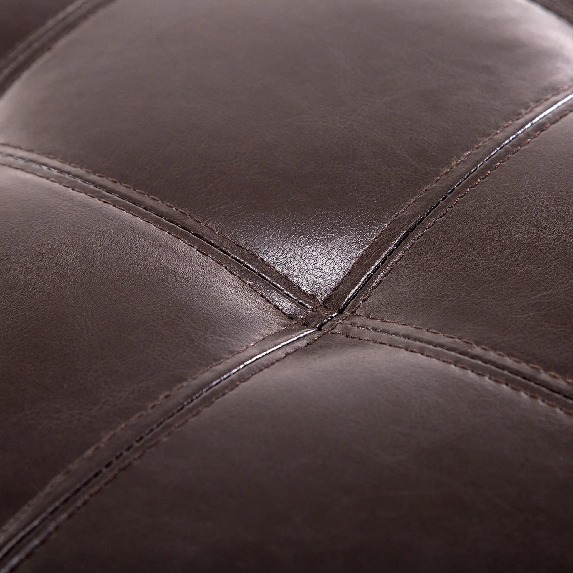 Storage Ottoman Bench, 51 Inches PU Leather, Solid Wood Legs, Brown Storage Ottomans & Benches at Gallery Canada