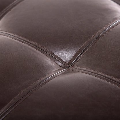 Storage Ottoman Bench, 51 Inches PU Leather, Solid Wood Legs, Brown Storage Ottomans & Benches at Gallery Canada