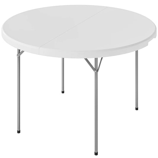4ft Plastic Folding Picnic Table, Indoor Outdoor, White Picnic Tables & Camping Chairs White, Light Grey at Gallery Canada