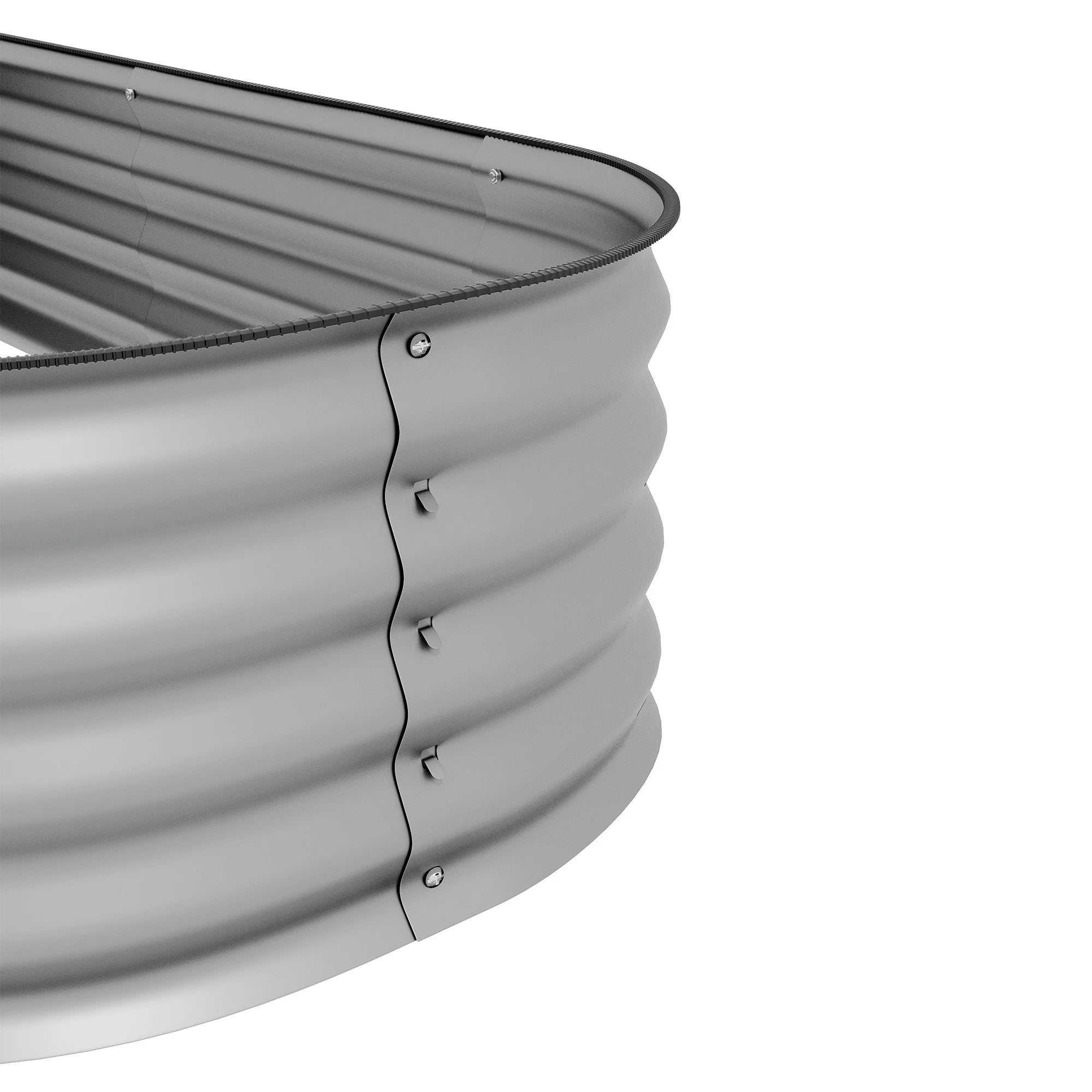 4.9 x 2 x 1ft Galvanized Raised Garden Bed, Metal Planter Box, Silver Galvanized Planter Boxes at Gallery Canada