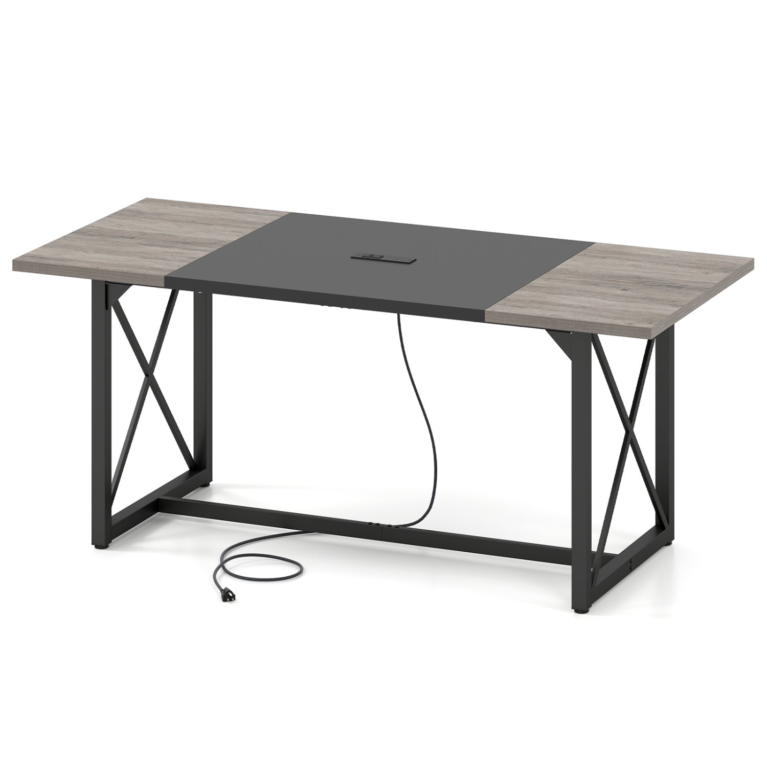 6FT Conference Table With Power Outlets, Seats 6-8 People, Natural Office Desks at Gallery Canada