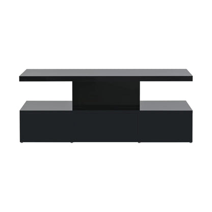 High-Gloss Coffee Table, Hidden Drawer, 39.5" L x 19.5" W x 15.5" H, Black Coffee Tables Black at Gallery Canada