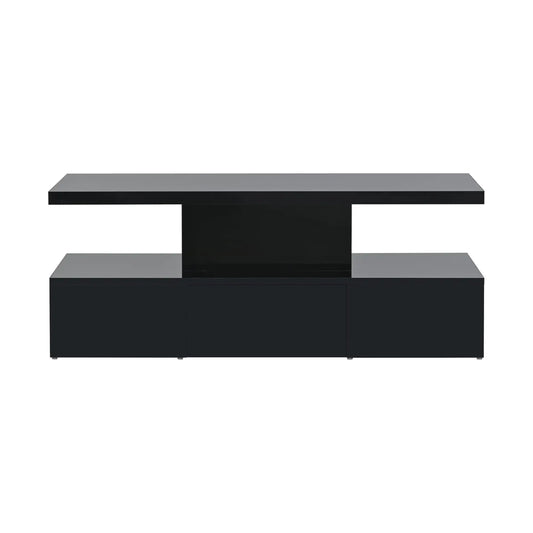 High-Gloss Coffee Table, Hidden Drawer, 39.5" L x 19.5" W x 15.5" H, Black Coffee Tables Black at Gallery Canada