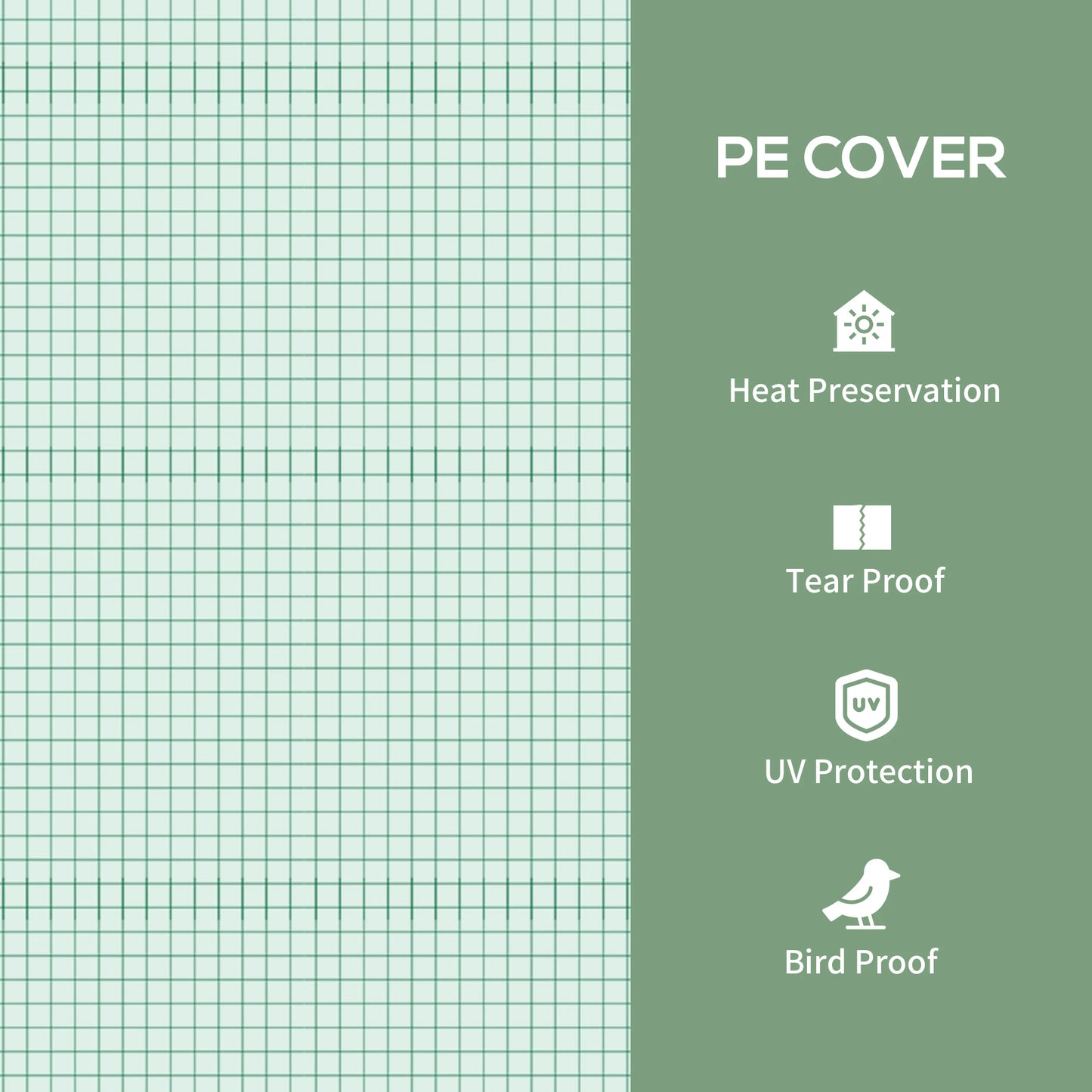 Portable Greenhouse, 4 Tier Shelves, PE Cover, Green Walk In Greenhouses at Gallery Canada