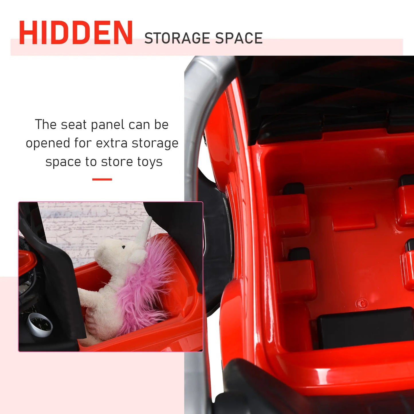 3 In 1 Ride On Push Car, Toddler Sliding Walking Car, Red