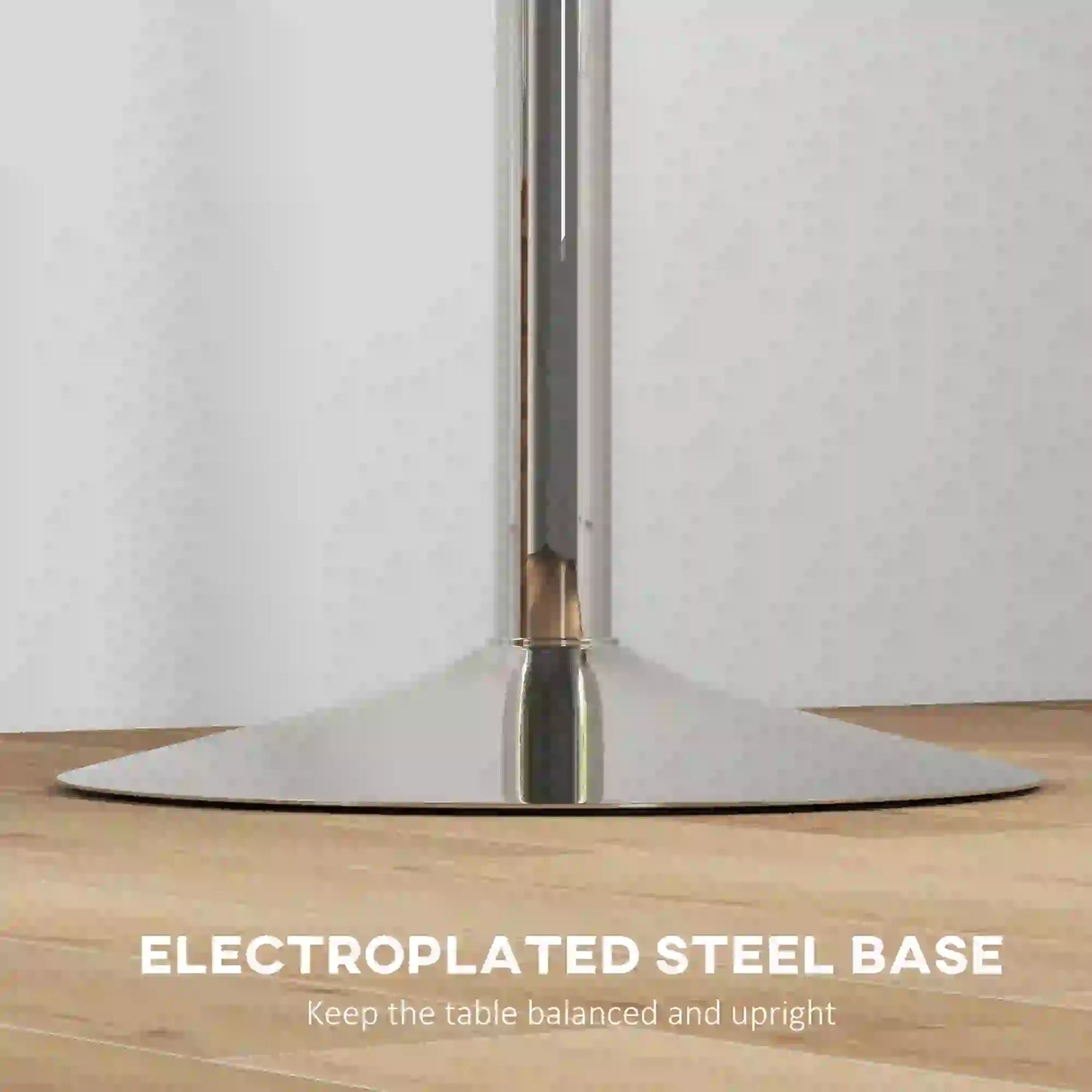 Adjustable Round High Top Bar Table, Swivel Top, Steel Base, Walnut Bar Tables & Dining Tables at Gallery Canada