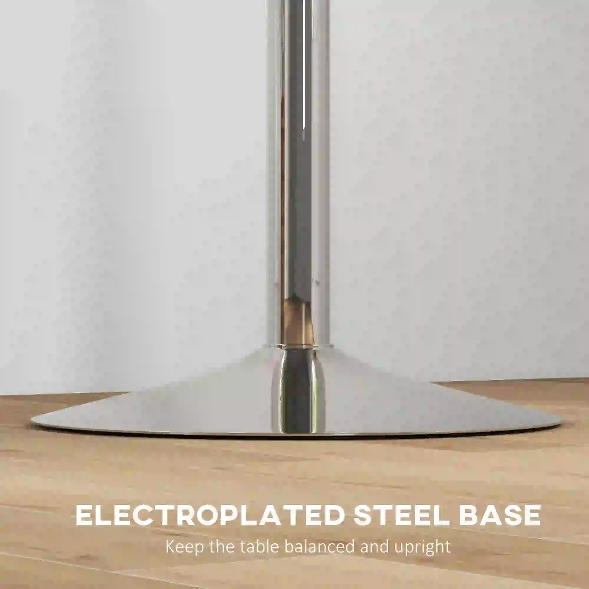 Adjustable Round High Top Bar Table, Swivel Top, Steel Base, Walnut Bar Tables & Dining Tables at Gallery Canada