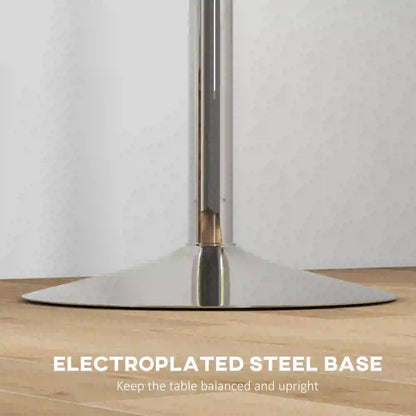 Adjustable Round High Top Bar Table, Swivel Top, Steel Base, Walnut Bar Tables & Dining Tables at Gallery Canada