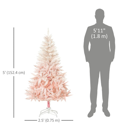 5ft Artificial Christmas Tree, Automatic Open, Pink, White Artificial Christmas Trees at Gallery Canada