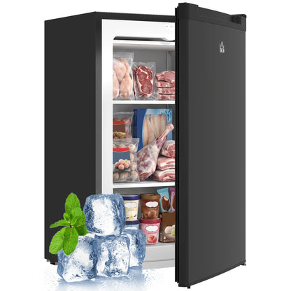 3 Cu.Ft Upright Freezer, Reversible Door, Adjustable Thermostat, Black Small Kitchen Appliances at Gallery Canada