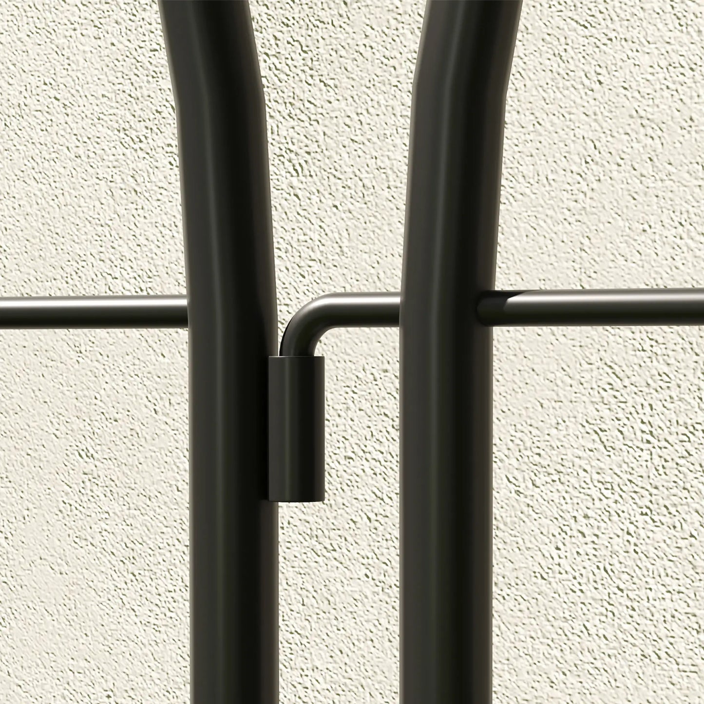 Metal Garden Trellis Set, Scrollwork Design, 150 x 50 cm, Black Plant Stands at Gallery Canada