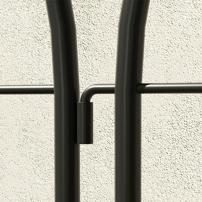 Metal Garden Trellis Set, Scrollwork Design, 150 x 50 cm, Black Plant Stands at Gallery Canada