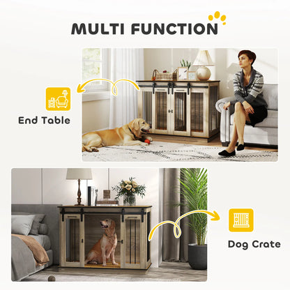 47in Wooden Dog Crate Furniture, Kennel TV Stand, Pet House Side Table, Oak Houses, Kennels & Pens at Gallery Canada