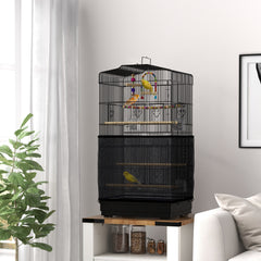 36" Bird Cage with Accessories, Handle, Mesh Cover, Tray, Black - Gallery Canada