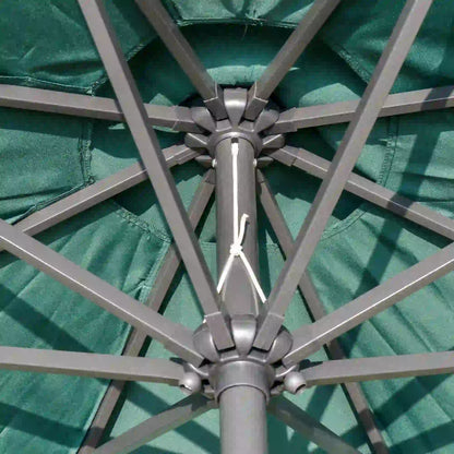 9ft Solar Patio Umbrella, 24 LED Lights, Tilt Canopy, Green Sun Umbrellas at Gallery Canada