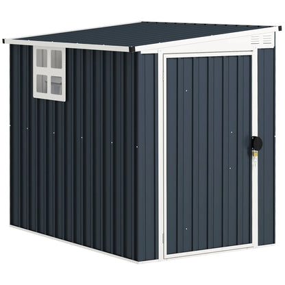 4' x 6' Outdoor Storage Shed, Metal Garden Shed with Window Sheds at Gallery Canada