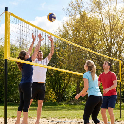 Portable Volleyball Net Set, Adjustable Height Steel Poles, Boundary Line, Carrying Bag Badminton at Gallery Canada