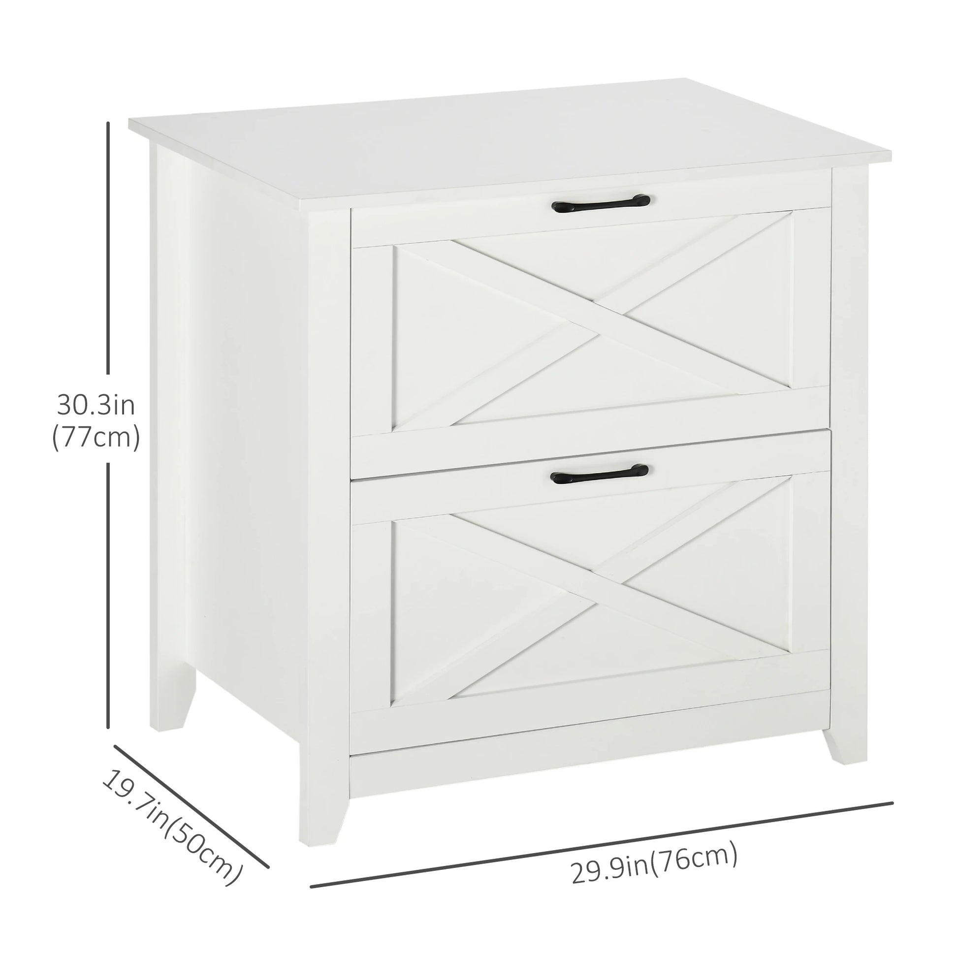 Vertical File Cabinet, Hanging Bars, A4 Size, 29.9"x 19.7"x 30.3", White Office Cabinets & Cupboards at Gallery Canada