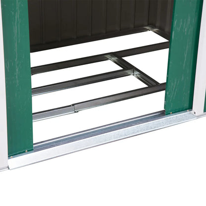 7' x 4' x 6' Garden Storage Shed, Metal Tool House, Green Sheds at Gallery Canada