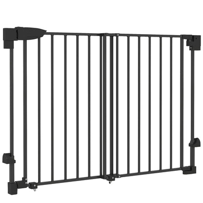 29"-44" Wide Pet Gate, 29" H, Auto-Close, Wall-Mounted Pet Gates Black at Gallery Canada