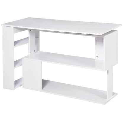 L Shaped Desk, 360° Rotating Corner, Computer Writing Table, White Writing Desks at Gallery Canada