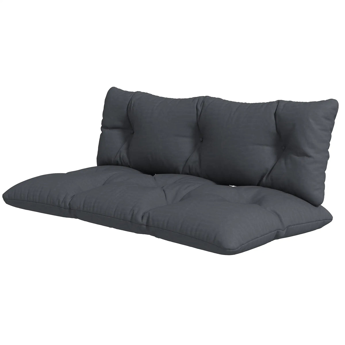 2 Seater 6" Thick Outdoor Seat Cushions With Back Cushion, Dark Grey Patio Chair Cushions Dark Grey at Gallery Canada