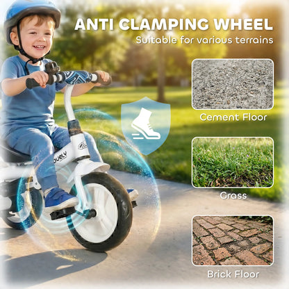 6 in 1 Kids Tricycle, Removable Handlebar, Canopy, Blue Tricycles for Kids at Gallery Canada