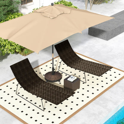 20.5" Round Parasol Base, Resin Umbrella Stand, Outdoor, Bronze Umbrella Bases at Gallery Canada
