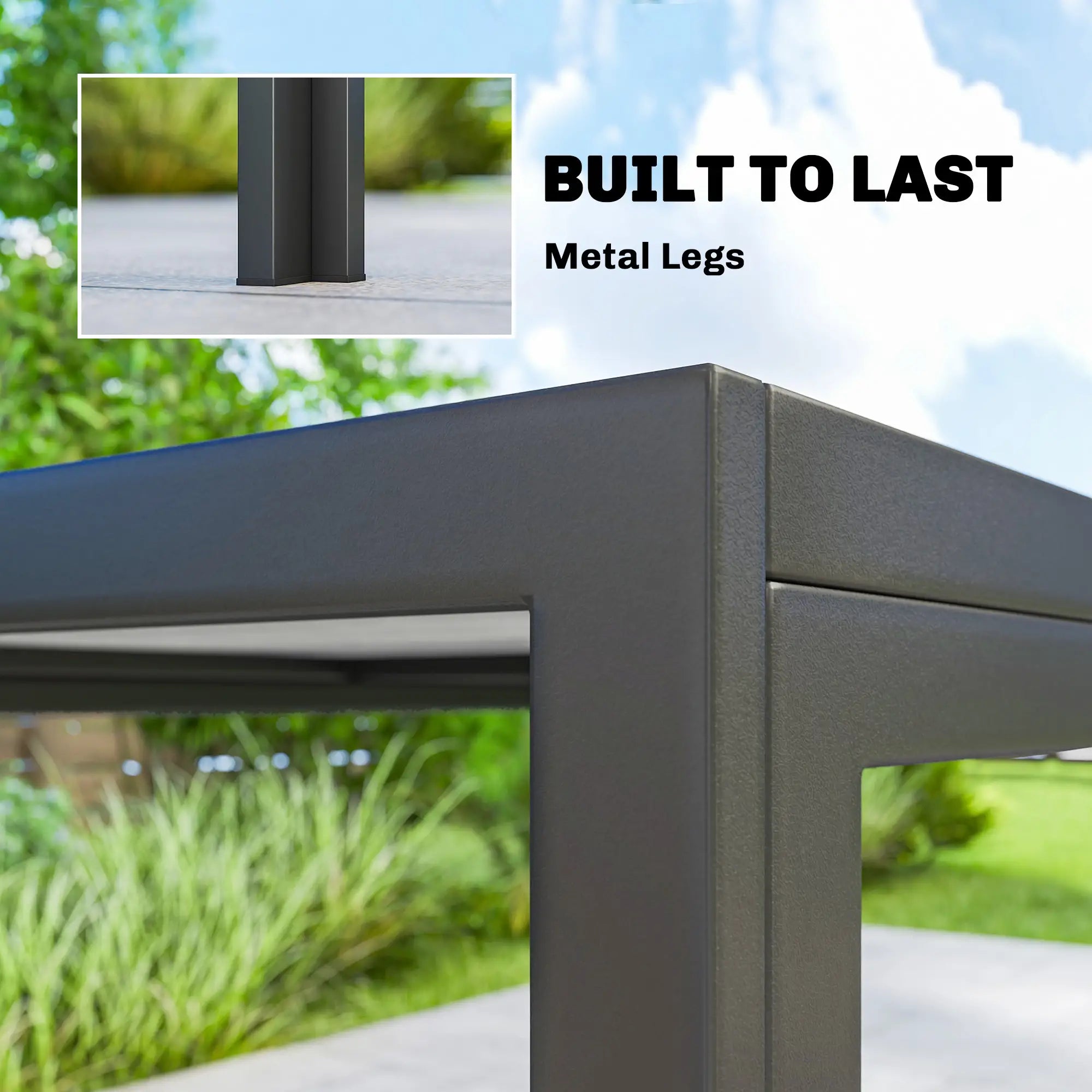 Outdoor Dining Table For 4-6, 59