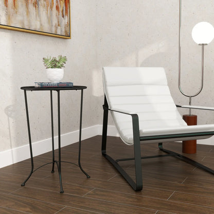 16" Round Outdoor Table, Metal Side Table, Black Patio Dinning Tables at Gallery Canada