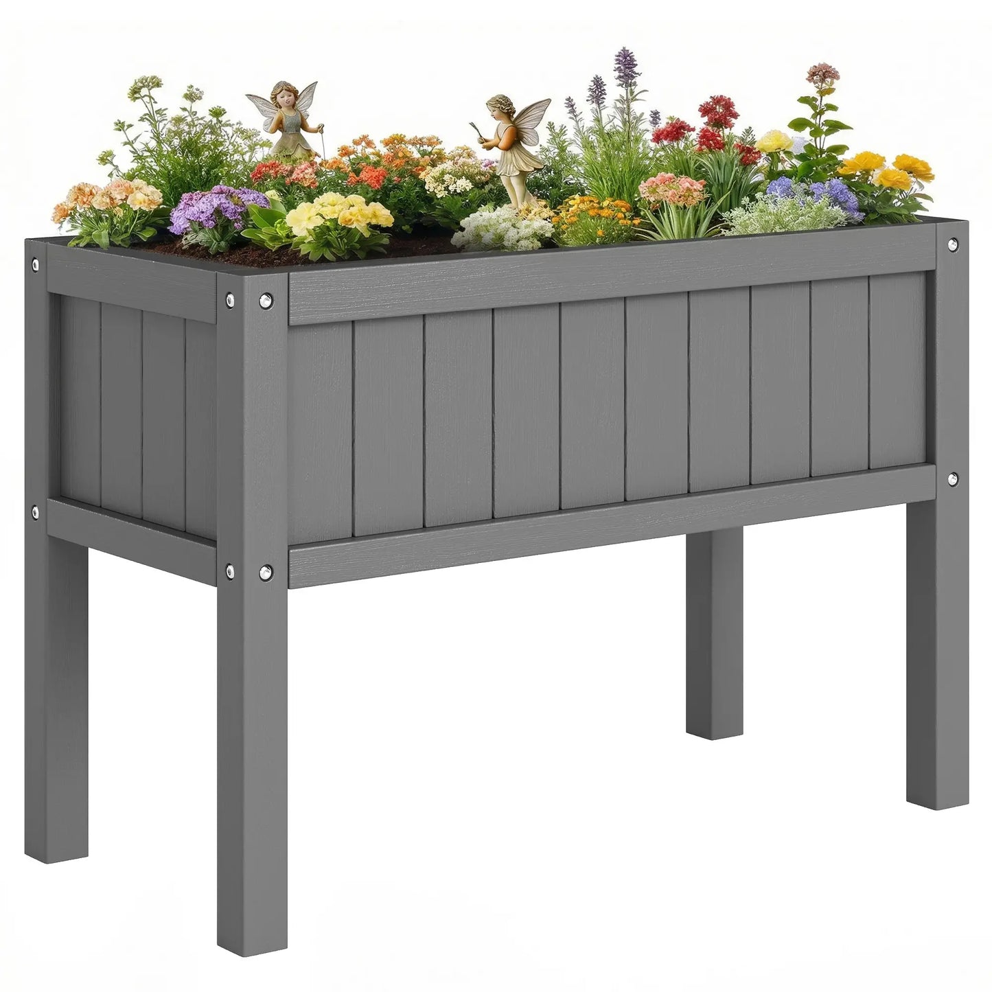 Raised Garden Bed With Legs, HDPE Planter With Drainage Holes Elevated Garden Beds at Gallery Canada