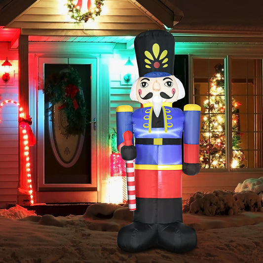 Christmas Outdoor 8ft Inflatable Walnut Soldier, LED Decor Christmas Inflatables Multi Colour at Gallery Canada