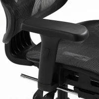 Ergonomic Office Chair, Lumbar Support, 2D Headrest, Mesh Reclining, Black
