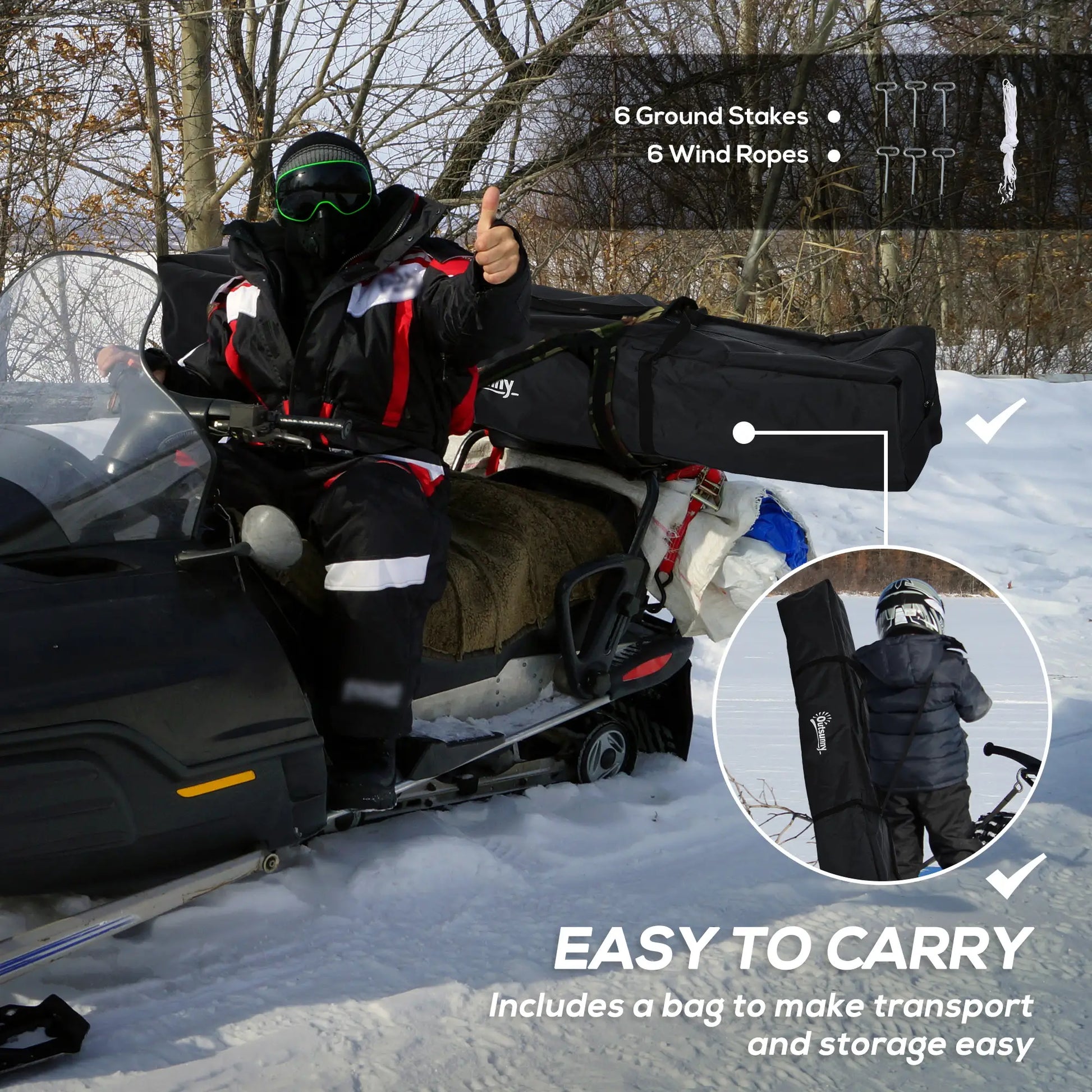 5-8 Person Pop-Up Ice Fishing Shelter, Portable Tent, Red Ice Fishing Tents at Gallery Canada